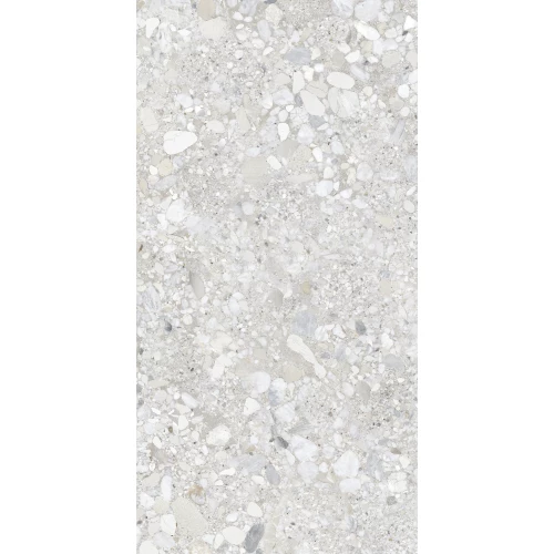 Керамогранит Creanza Gliato Terrazzo Solido матовый с микрогранулами светло-серый SL1001-A 120х60 см