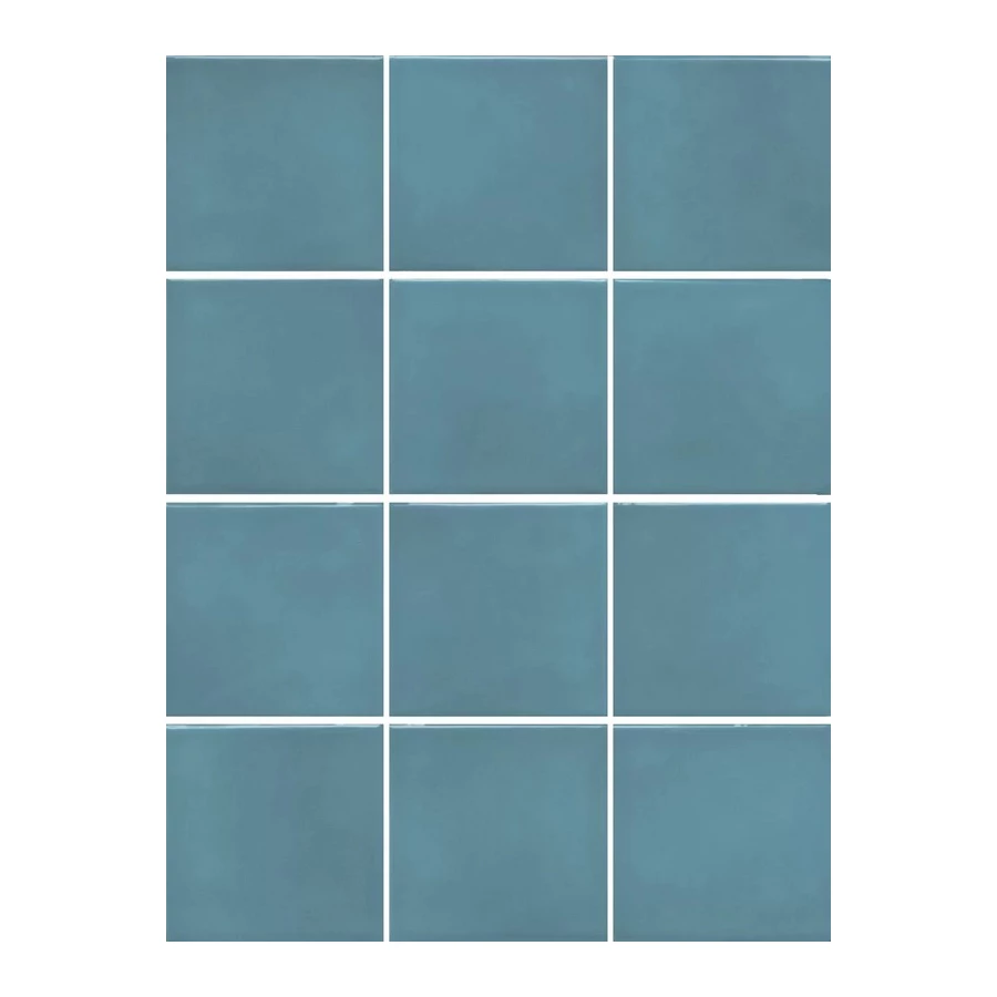 Плитка настенная Kerama Marazzi Бахия из 12 частей 9,8x9,8 глянцевая бирюзовая KM1010G0060N 39,8х29,8 см