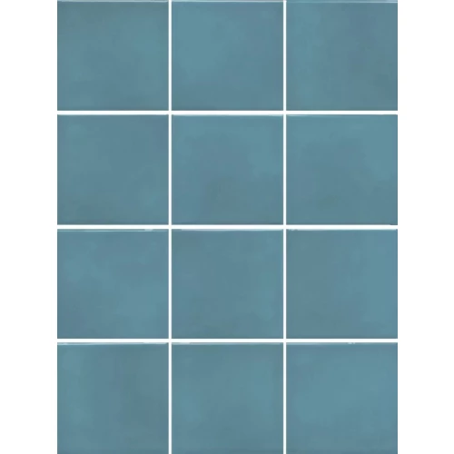 Плитка настенная Kerama Marazzi Бахия из 12 частей 9,8x9,8 глянцевая бирюзовая KM1010G0060N 39,8х29,8 см