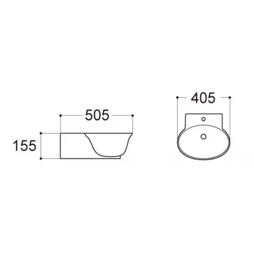 Раковина подвесная Aquatek Классик Может устанавливаться на мебель AQ5040-00 50,5х40,5 см