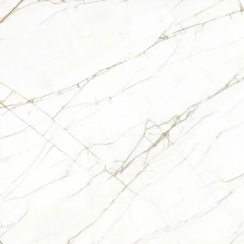Керамогранит Planet Ceramics UKP-520 глянцевый с золотом белый 80х80 см