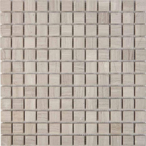 Мозаика Pixel mosaic Мрамор White Wooden чип 23x23 мм сетка Матовая Pix 256 30,5х30,5 см