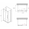 Душевой уголок Abber Schwarzer Diamant AG30100H-S60-S60 100х60 см