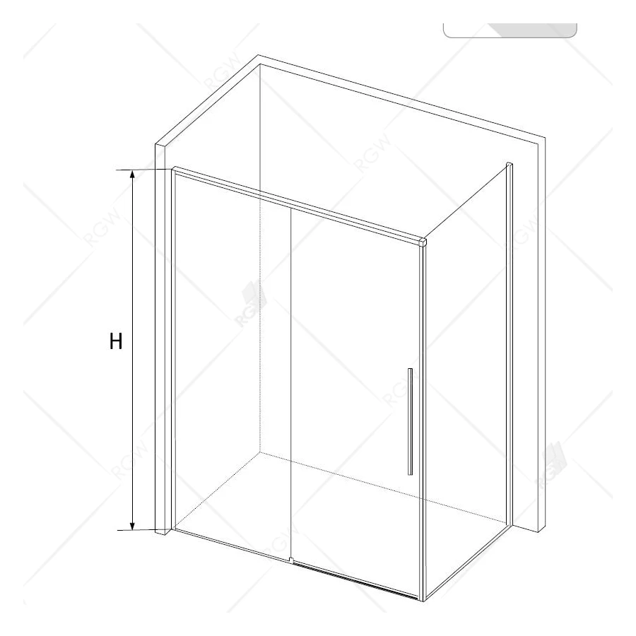 Душевой уголок RGW SV-42B SV-12B + Z-050-2B Прозрачное 32324238-014 130х80 см