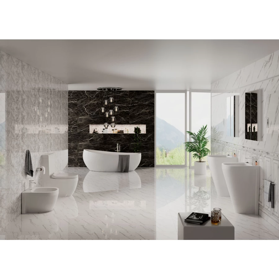 Панель Eurotile Ceramica Insomnia 681 глянцевая белая 1,32 м2 681 IMM1WT 89,5х29,5 см
