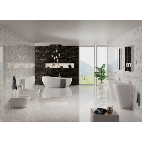 Панель Eurotile Ceramica Insomnia 681 глянцевая белая 1,32 м2 681 IMM1WT 89,5х29,5 см