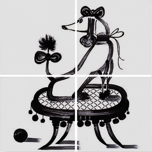 Декор 1 Bardelli Cuban Black глазурованный глянцевый CB00120 40x40 см