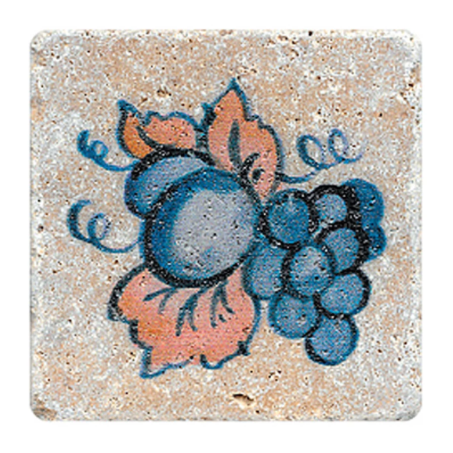 Керамогранит Stone4Home Toscana Натуральный травертин Десерт №3 10x10 см