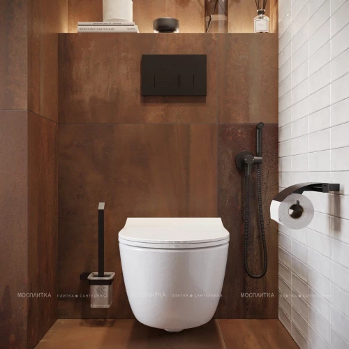 Унитаз подвесной безободковый Bocchi V Tondo 1416-001-0129 A0336-001 с тонкой крышкой сиденьем микролифт