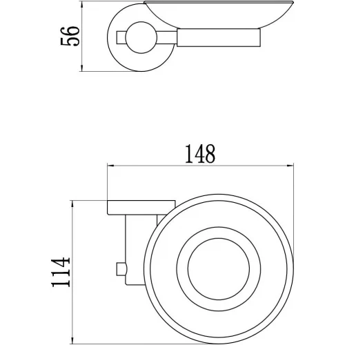 Мыльница Savol стеклянная с настенным держателем S-005659Q