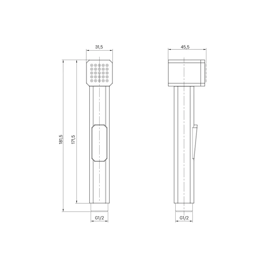 Гигиеническая лейка Iddis Axes AXE1F1Ci20 хром