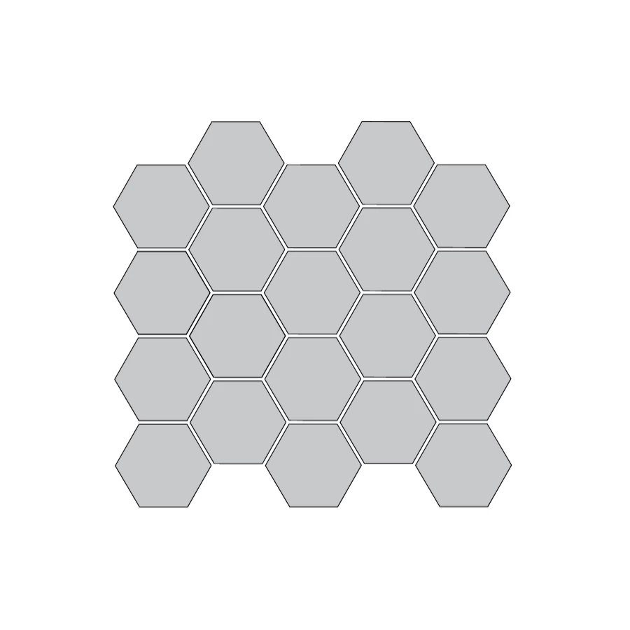 Мозаика ТехноАрт керамогранит Эксагон Р10 чип 72 многоцветная 28х26 см