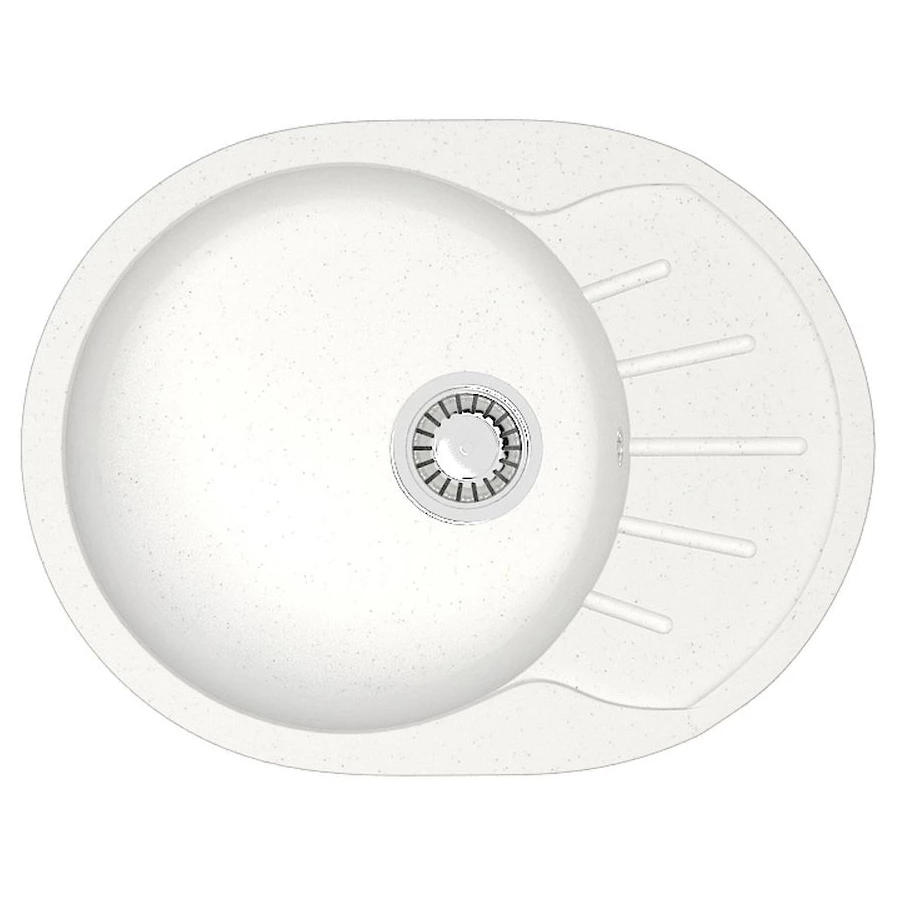 Кухонная мойка Azario Light искусственный мрамор цвет белый CS00079917 57.5х44х21.5 см