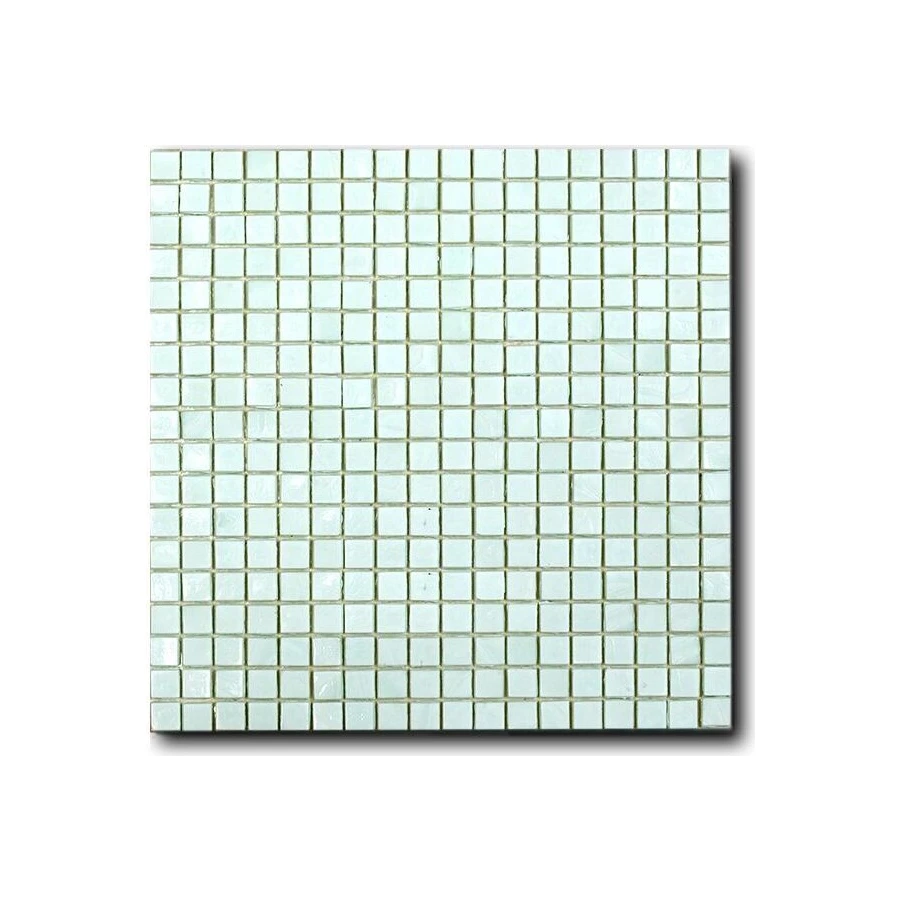 Стеклянная мозаика Art&Natura Classic Glass сетка 15х15 глянцевая белая eva0 29,5х29,5 см