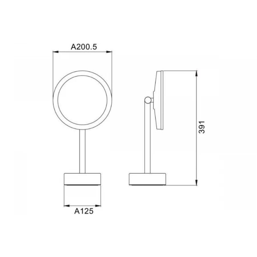 Зеркало настольное Savol с увеличением 5х Java S-M551LB