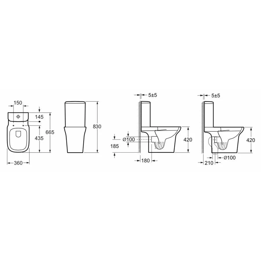 Бачок напольного унитаза Lavinia Boho Bristol 33053030 белый