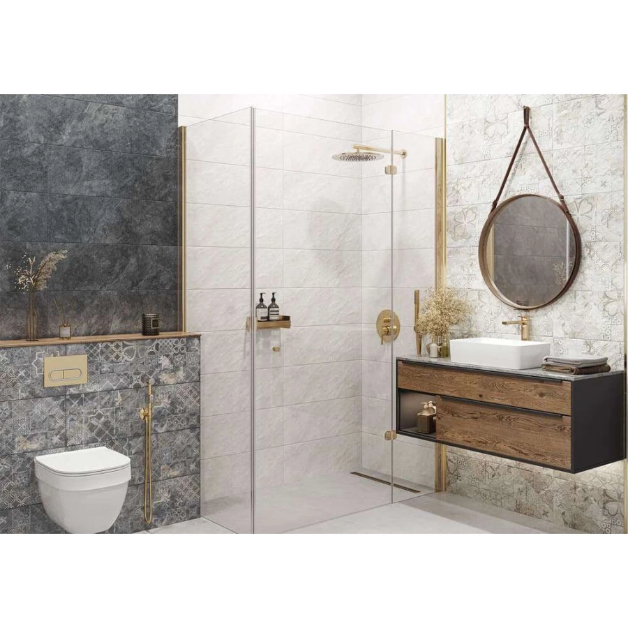 Плитка настенная Delacora Kreo Dark 7 шт в уп 53,508 м в пал WT15KRE07R 74х24,6 см