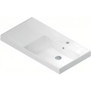 Раковина Kerama Marazzi Cubo правая подвесная мебельная 90 белая глянцевая CU.wb.90rh