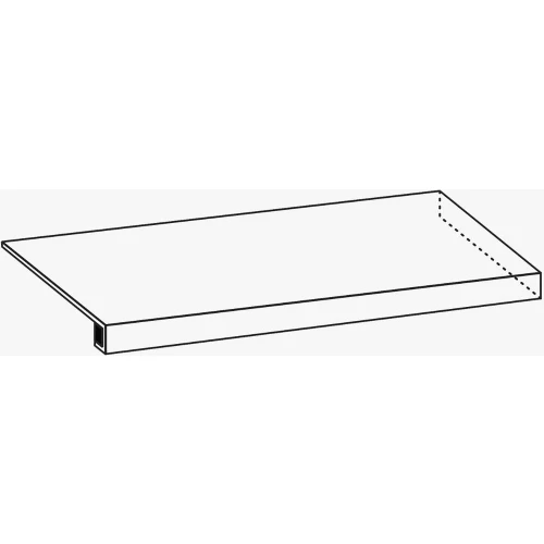 Ступень угловая правая из керамогранита Italon Магма X2 Айс бежевая 620070003015 120х33 см