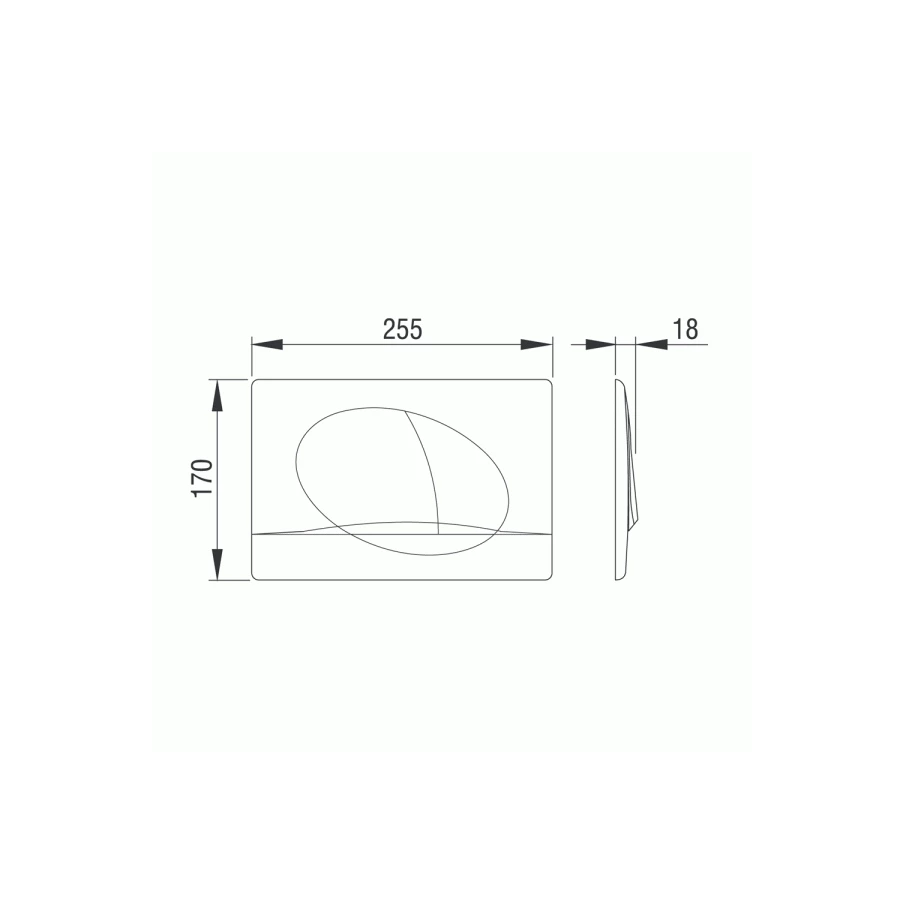 Клавиша смыва Pestan Fluenta Play хром глянец 40006358