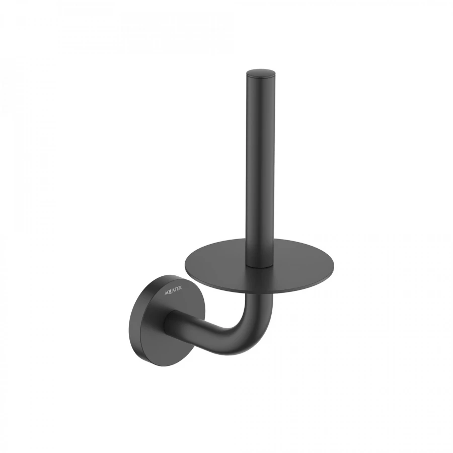 Бумагодержатель для запасного рулона Aquatek Оберон матовый черный AQ4207MB