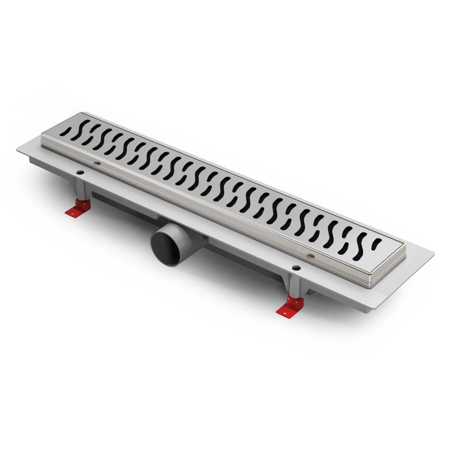 Душевой лоток Creto Zigzag с решеткой хром CRE-450 ZN 45 см