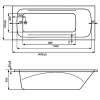 Ванна акриловая Roca Line прямоугольная Z.RU93.0.298.2 150х70 см