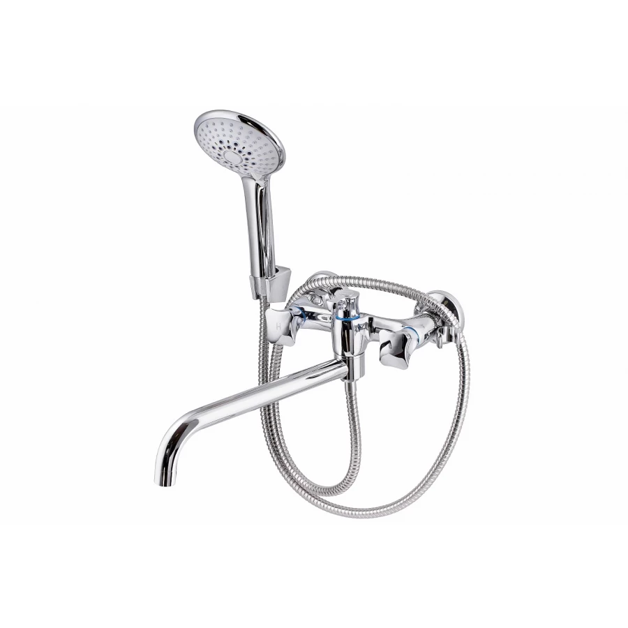 Смеситель для ванны с душем ПСМ-Профсан ПСМ-192-38 КВАДРО тип См-ВУОРНШлА хром