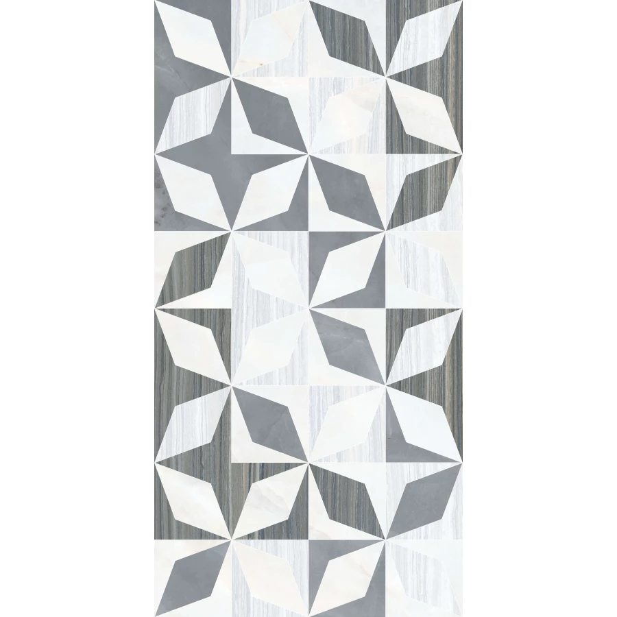 Керамогранит Vitra Nuvola Serpeggiante геом декор холодный 60х30 см