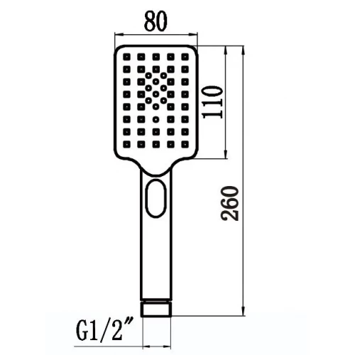 Лейка Savol для ручного душа 1 режим S-FSP03H
