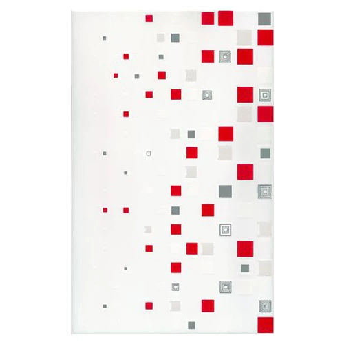 Декор Cerrol Kwant bialo-czerwony 25х40