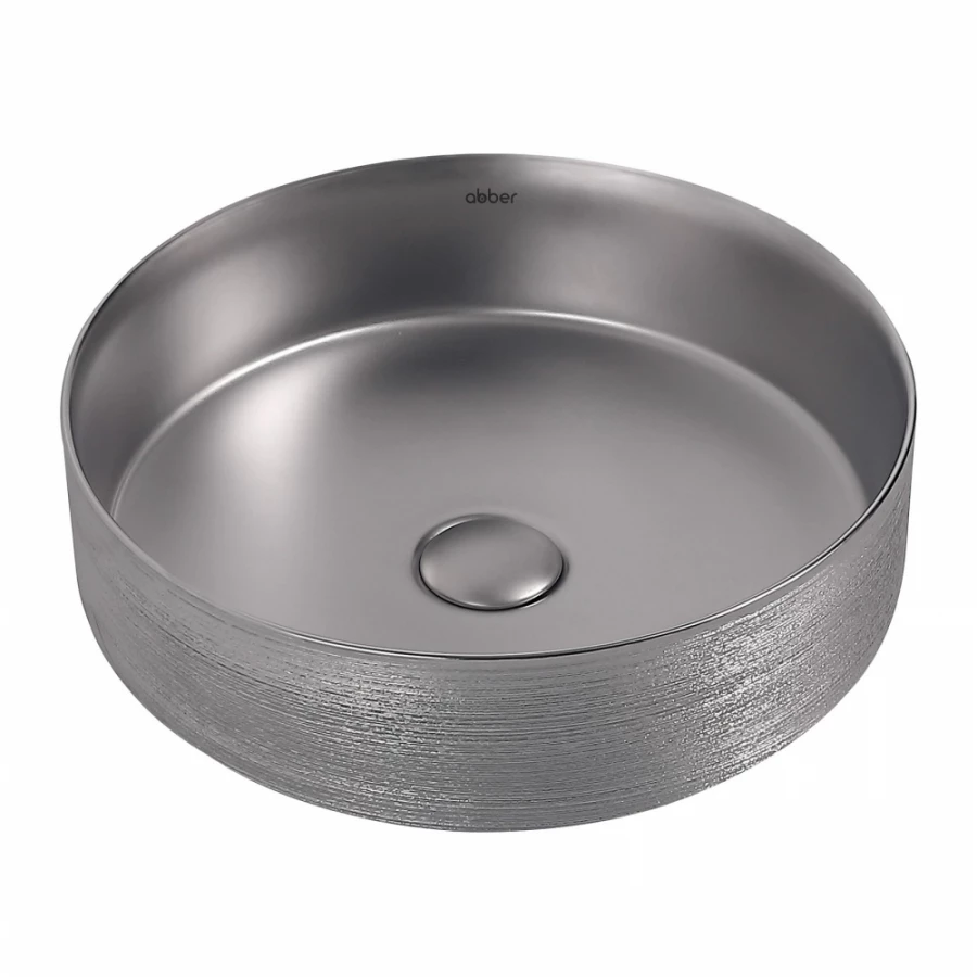 Раковина накладная Abber Bequem серебро матовое AC2109BSM