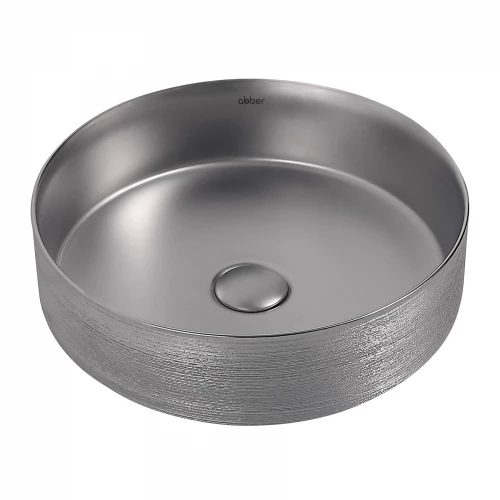 Раковина накладная Abber Bequem серебро матовое AC2109BSM
