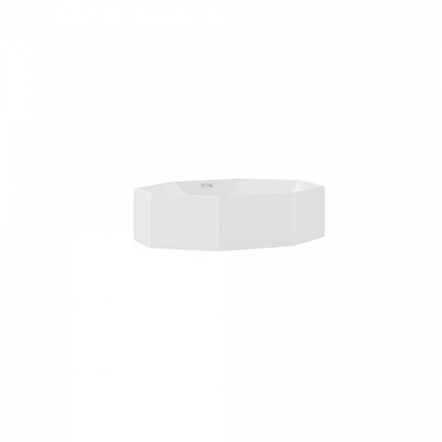 Умывальник Runo Cristallo мебельный многоугольный белый 00-00002560