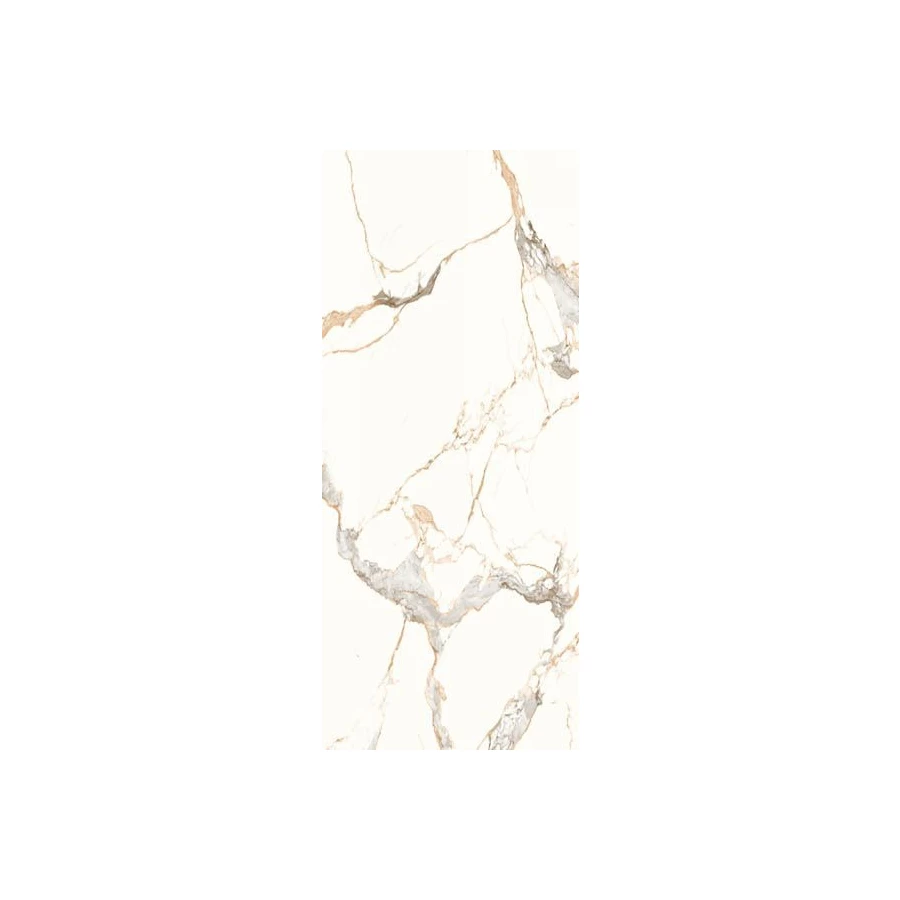 Керамогранит Neodom Titanium Statuario Gold Polished глянцевый белый N20332d 278х120 см