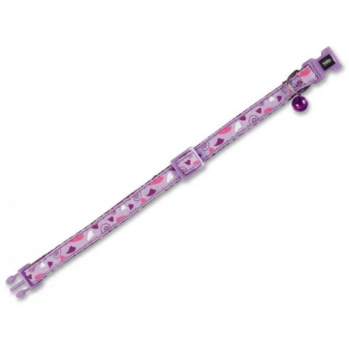 Ошейник для кошек Nobby Сердечки сиреневый