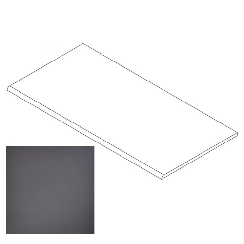 Ступень Грани Таганая Профи с завальцовкой черная матовая GT003M 120х29,5 см