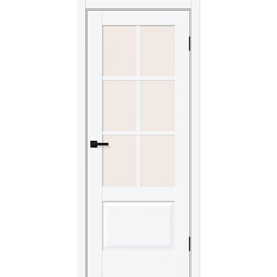 Межкомнатная дверь Bravo Прима-13.0.1 200x70 экошпон Prima полотно Magic Fog цвет White Silk