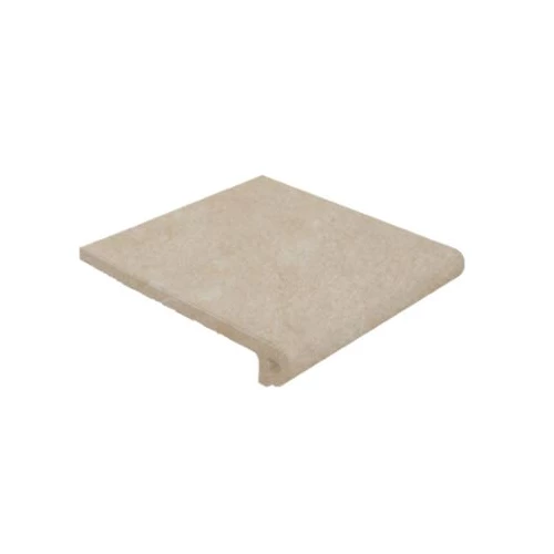 Клинкерная плитка Gres de Aragon Capri Peldaño Redondo 33 Beige матовая бежевая 905084 33х32,5 см