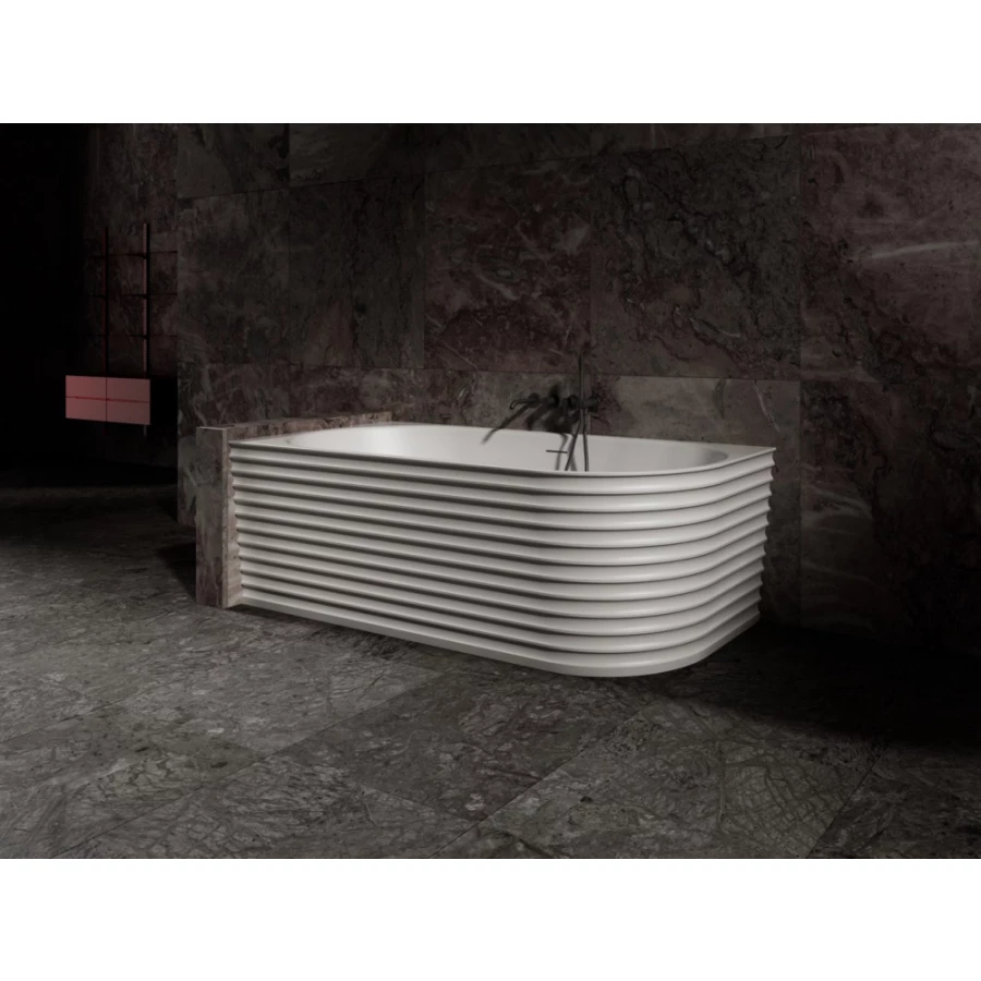 Ванна из искусственного камня Abber Stein белая матовая AS9651 L 170х80 см