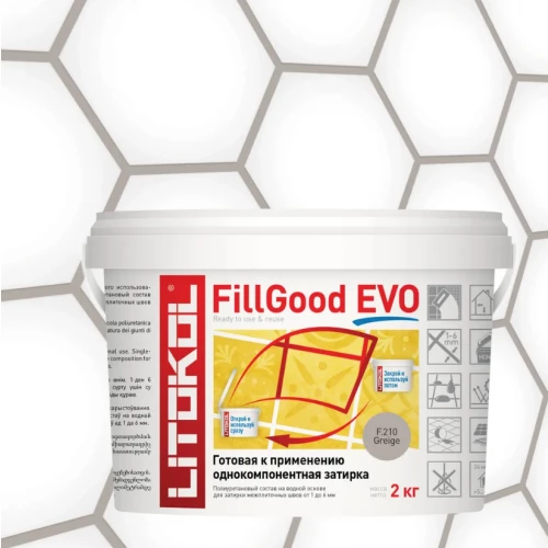 Затирка Litokol FillGood EVO полиуретановая F.210 Greige L0496330002 2 кг