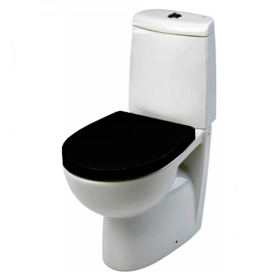 Крышка для унитаза Roca Victoria Nord Soft Close черная+белая, петли хром ZRU9302627