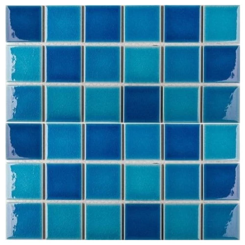 Керамическая мозаика Starmosaic Crackle Blue Mixed Glossy 30,6х30,6 см