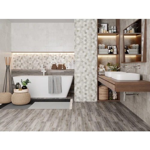 Декор Lasselsberger Ceramics Гексацемент серый 1064-0294 20х60