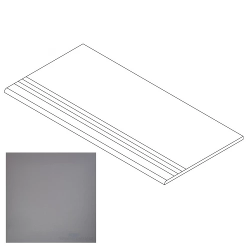 Ступень Грани Таганая Профи с насечками и завальцовкой антрацит матовая GT005M 120х29,5 см