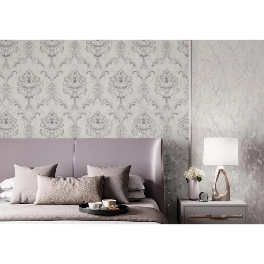 Обои флизелиновые Palitra Life Bergamo Палитра серые PL72287-14 1,06х10,05 м