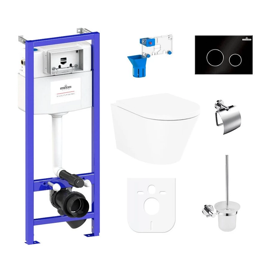 Унитаз Lavinia Boho Relfix Biore Rimless 97010068 (комплект 9 в 1)