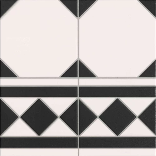 Плитка Realonda Ceramica Oxford Negro Cenefa RLD000028 33.3х33.3 см