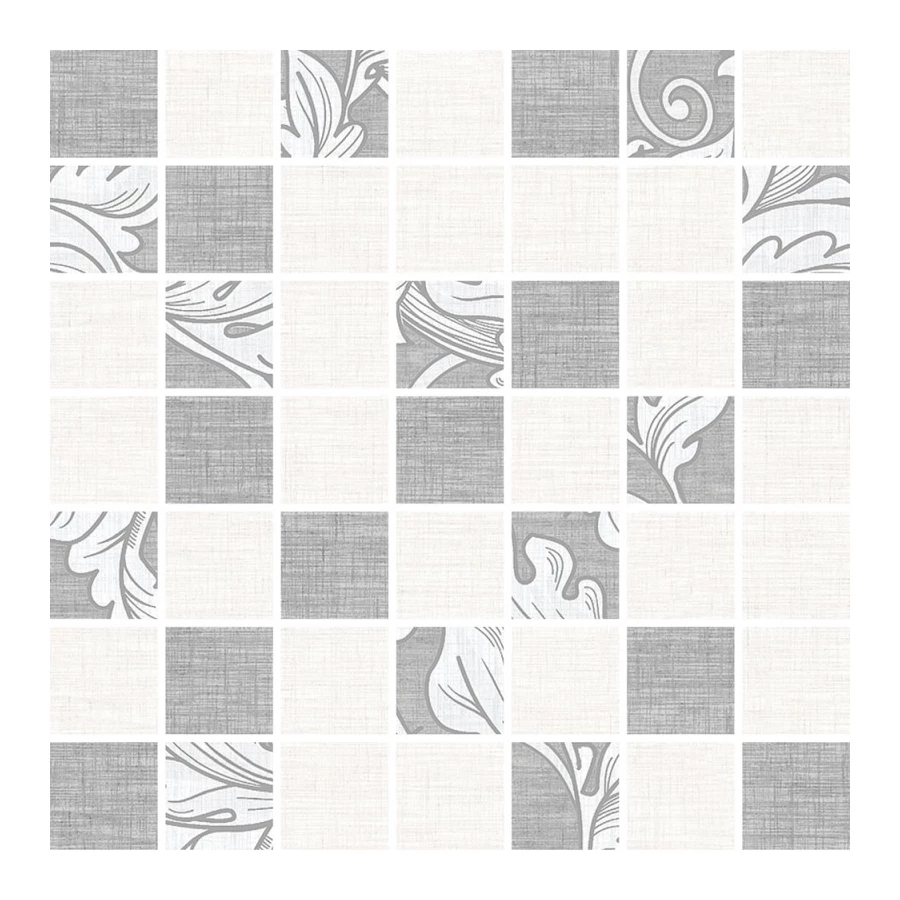 Мозаика InterCerama Lurex серый 23*23 см