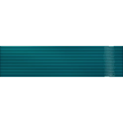 Плитка керамическая Amadis Страйпс Зафиро Cраcкле / Stripes Zafiro Crackle глянцевая бирюзовая 8436552229477 26,1х6,5 см